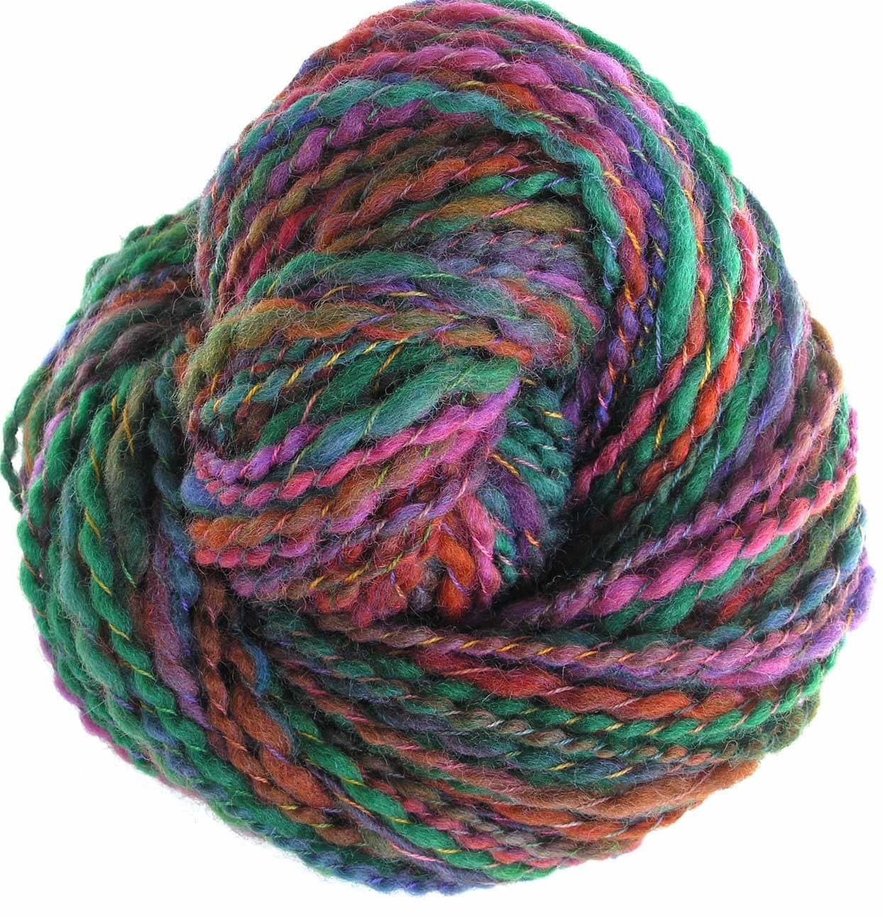 Handspun Bulky Weight Yarn Hand Dyed Yarn Super Bulky Wool