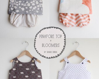 Baby Pinafore Top + Bloomers Digital Pattern Set