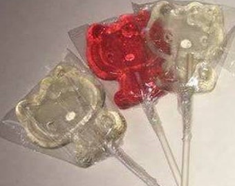 12 hello kitty shaped Lollipops