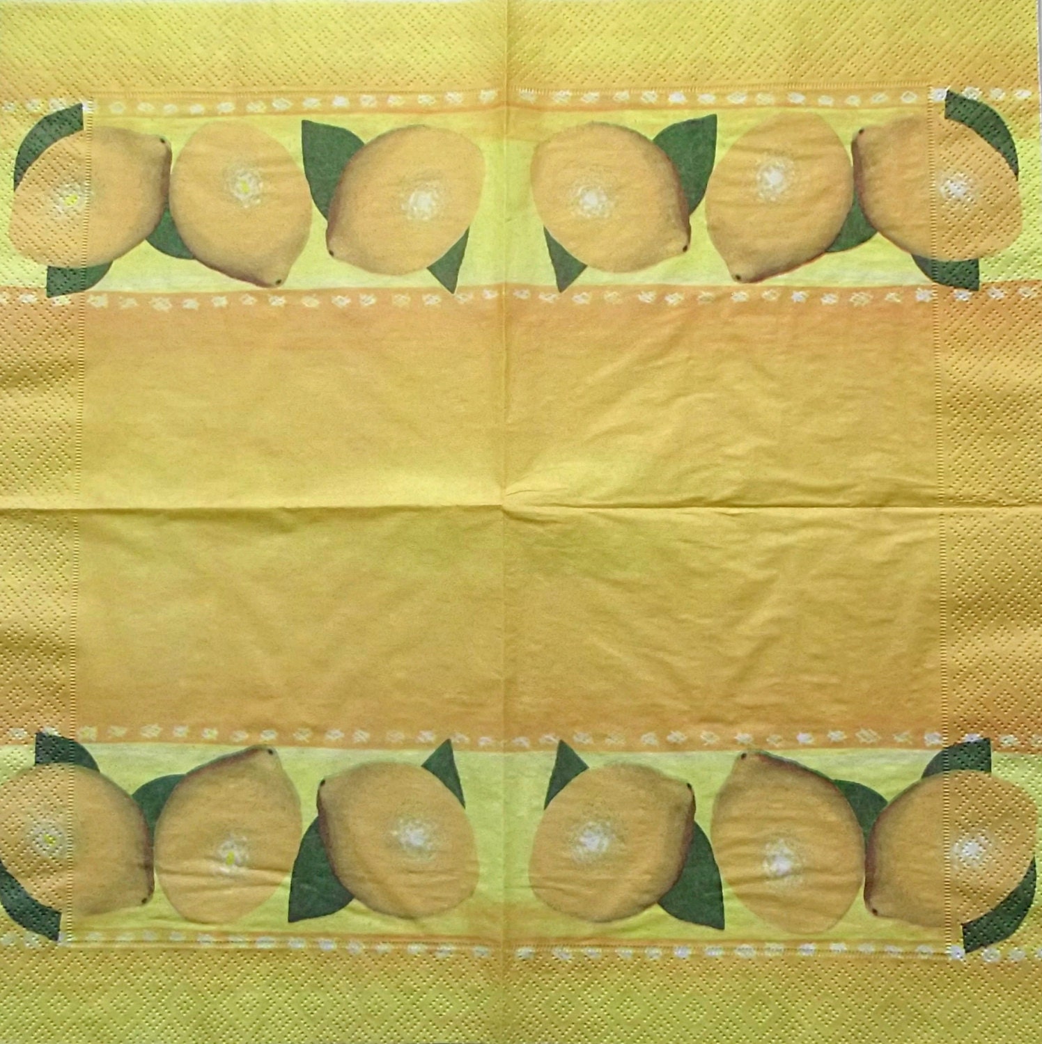 Set of 3 pcs 3ply Lemon paper napkins for Decoupage or