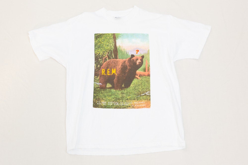 R.E.M. 1995 Monster Tour TShirt Bear Design and Kerouac Quote