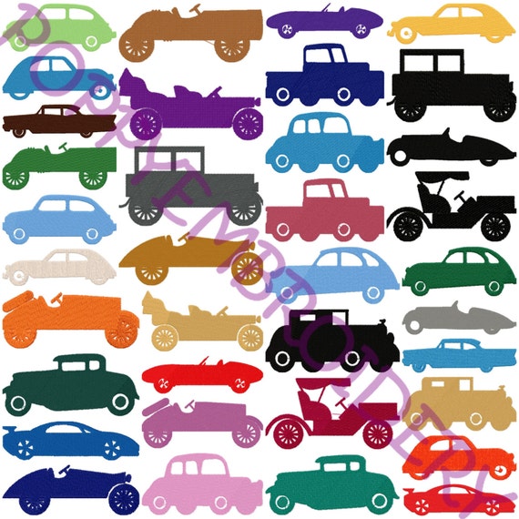 CLASSIC CAR embroidery machine designs / voitures pour