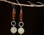 Golden sponge coral Citrine Sterling silver dangle earrings Handcrafted Girlfriend gift Boho earrings Natural stones Golden sponge coral Citrine Sterling silver dangle earrings Handcrafted Girlfriend gift Boho earrings Natural stones