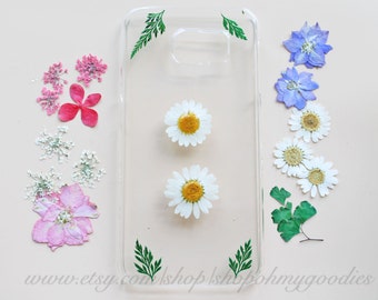 Pressed Flower Samsung Galaxy S4 Case, Real Flower Samsung Galaxy S5 Case, Handmade Natural Flower iPhone 5 Case Dried Flower iPhone 5s Case