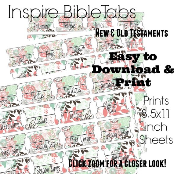 Bible Tabs Printable Bible Tabs Bible Journaling tabs