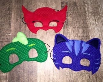 ADULT SIZE PJ Bedtime Heroes Dress Up Mask Costume Accessory (Choose Owl, Cat, Gecko Mask)