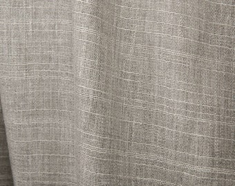 100% linen fabrics, pure linen fabrics, striped natural grey, undyed linen fabrics by the half-meters