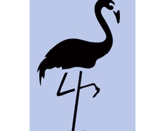 Flamingo stencil A4 (8' x 11.5') Bird Stencil for Walls, DIY, Crafts, Furniture Painting Projects, Glass, Signs 045