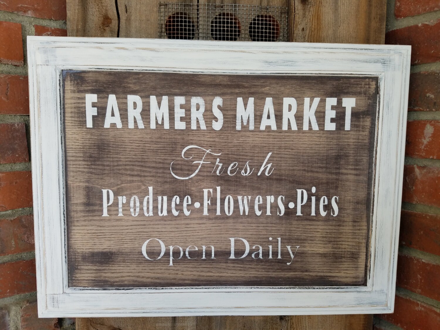 Rustic Farmers Market Wood Sign. Rustic decor produce sign