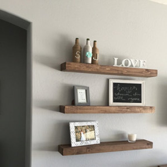 Rustic Design Wood Floating Shelves Custom by GnHWoodCrafters
