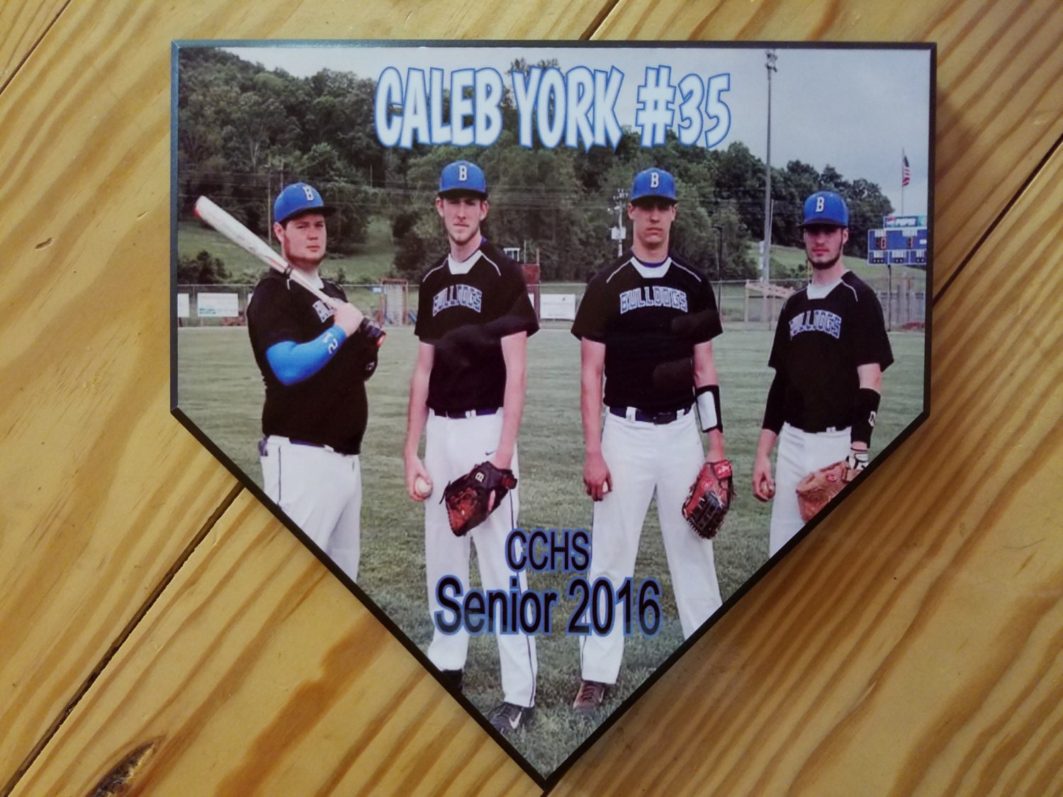 Custom Home Plate Baseball Plaque