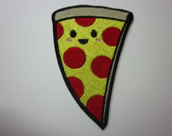 kawaii Peperoni Pizza Slice Kawaii Iron or Sew on patch