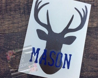 Deer Head Decal | Hunting Decal | Yeti Decal for Men | Deer Head Sticker | Hunting Sticker | Yeti Tumbler 20 oz | Yeti Tumbler 30 oz