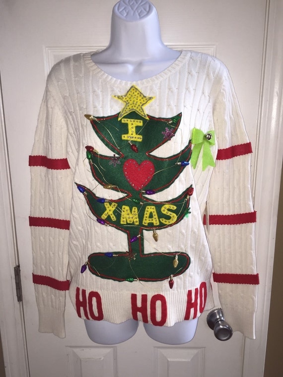 Items similar to Adorable Grinch Ugly Christmas Sweater - womens ...