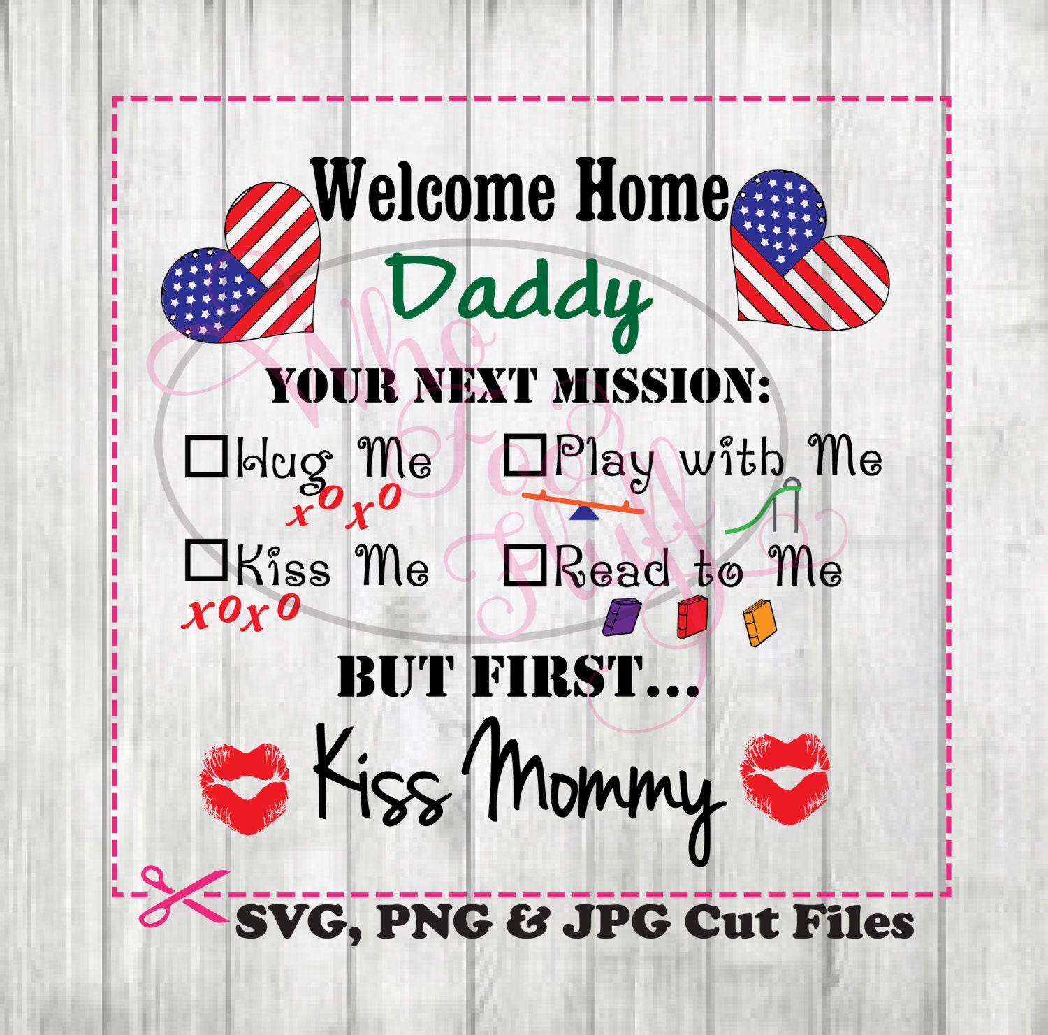Military Welcome Home Daddy Clipart Deployment Svg Diy 0342