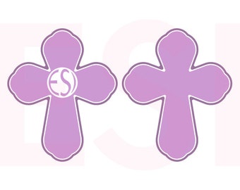 Cross svg, designs, Monogram svg files, SVG, DXF, EPS cutting files for use with Silhouette Studio Designer Edition and Cricut Design space.