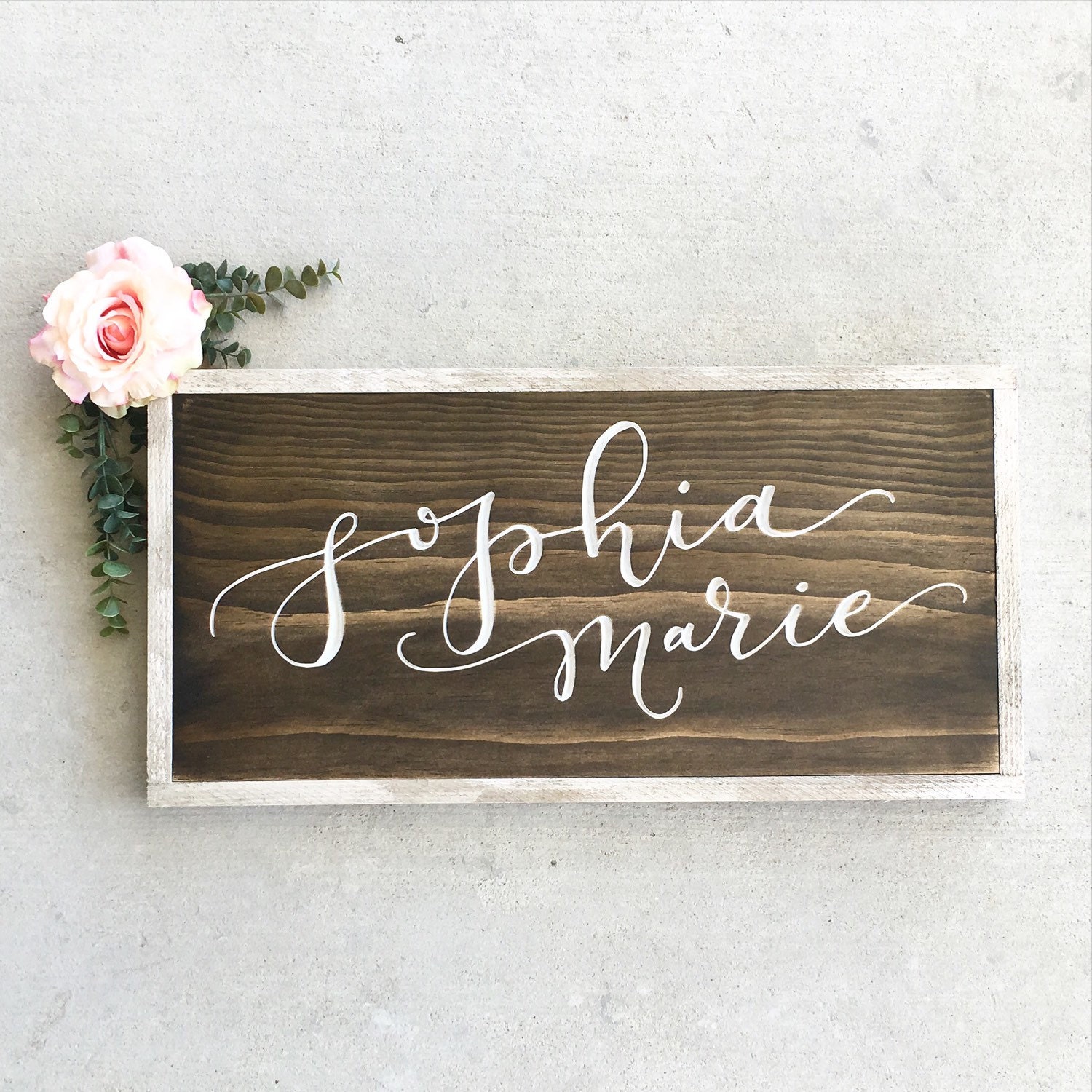 Nursery Name Sign Engraved Nursery Sign by LoveSupplyCo on Etsy