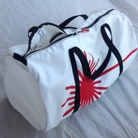 Laser duffel bag recycled sail duffle zipper top by TuffTotes
