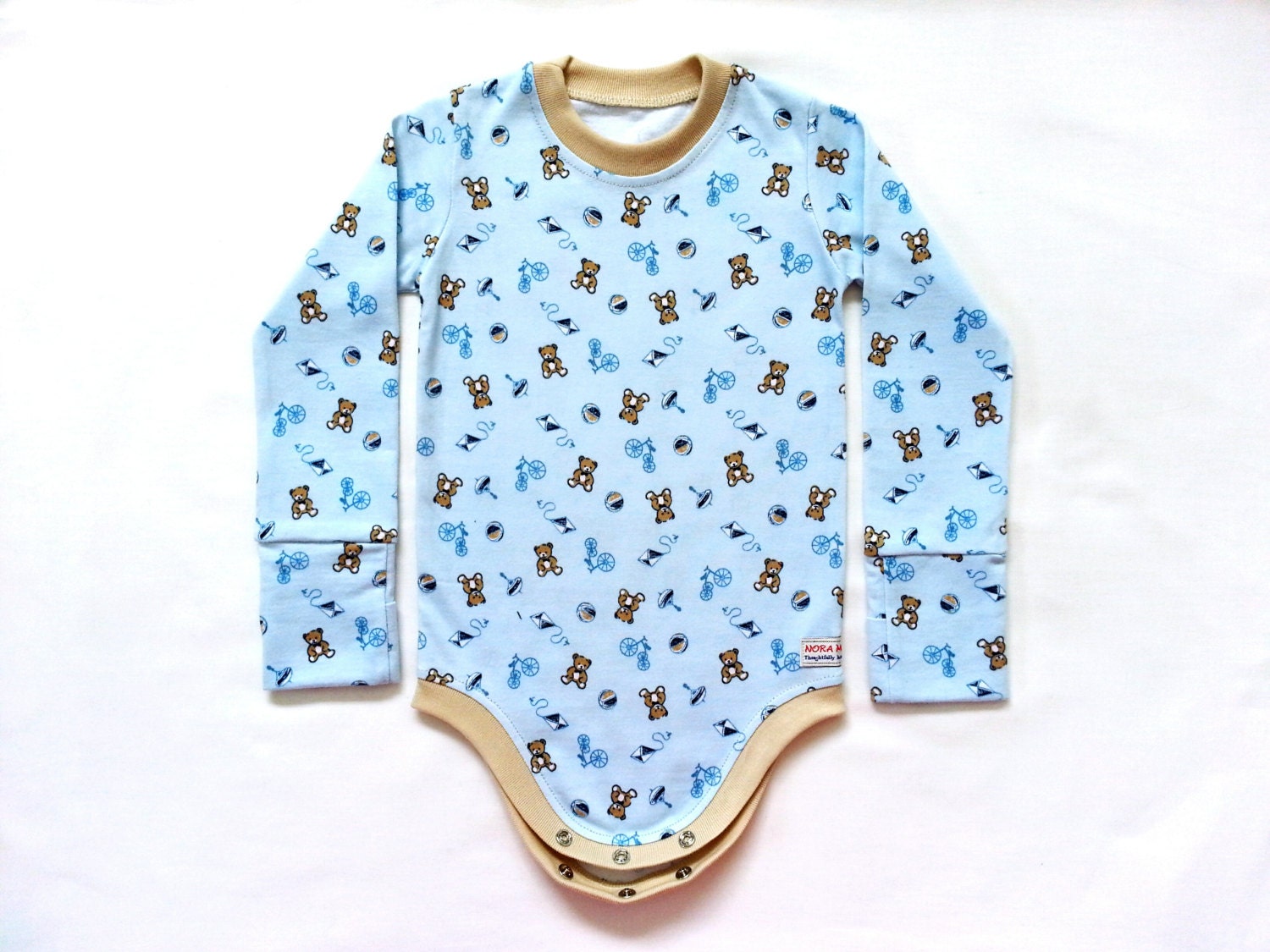 Onesie with Mittens Big Onesie Special need onesie by NoraMadeMe