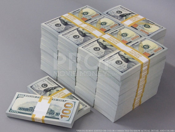 Prop Money New Style 500000 Full Print Stack for Movie TV