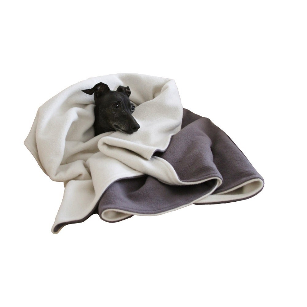 Organic Cotton Fleece Dog Blanket Washable Dog Blanket Grey