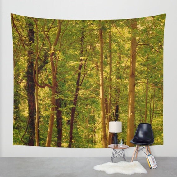 Tree tapestry nature wall tapestry forest tapestry by OurArtCloset