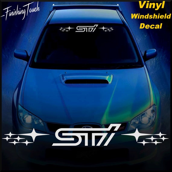 Subaru STI Vinyl Windshield Banner Decal by FinishingTouchVinyls
