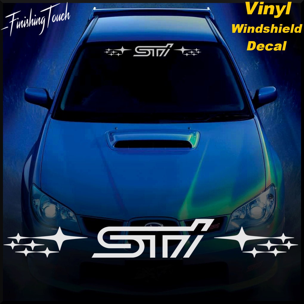 Subaru STI Vinyl Windshield Banner Decal by FinishingTouchVinyls