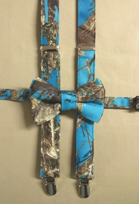 True Timber Blue Camo Cotton Twill Suspenders in by HouseOfJdawn