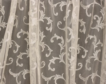 Lace Drapery Fabric, Paisley Lace fabric, For Drapery, Dress, Home decor, 54" Wide,