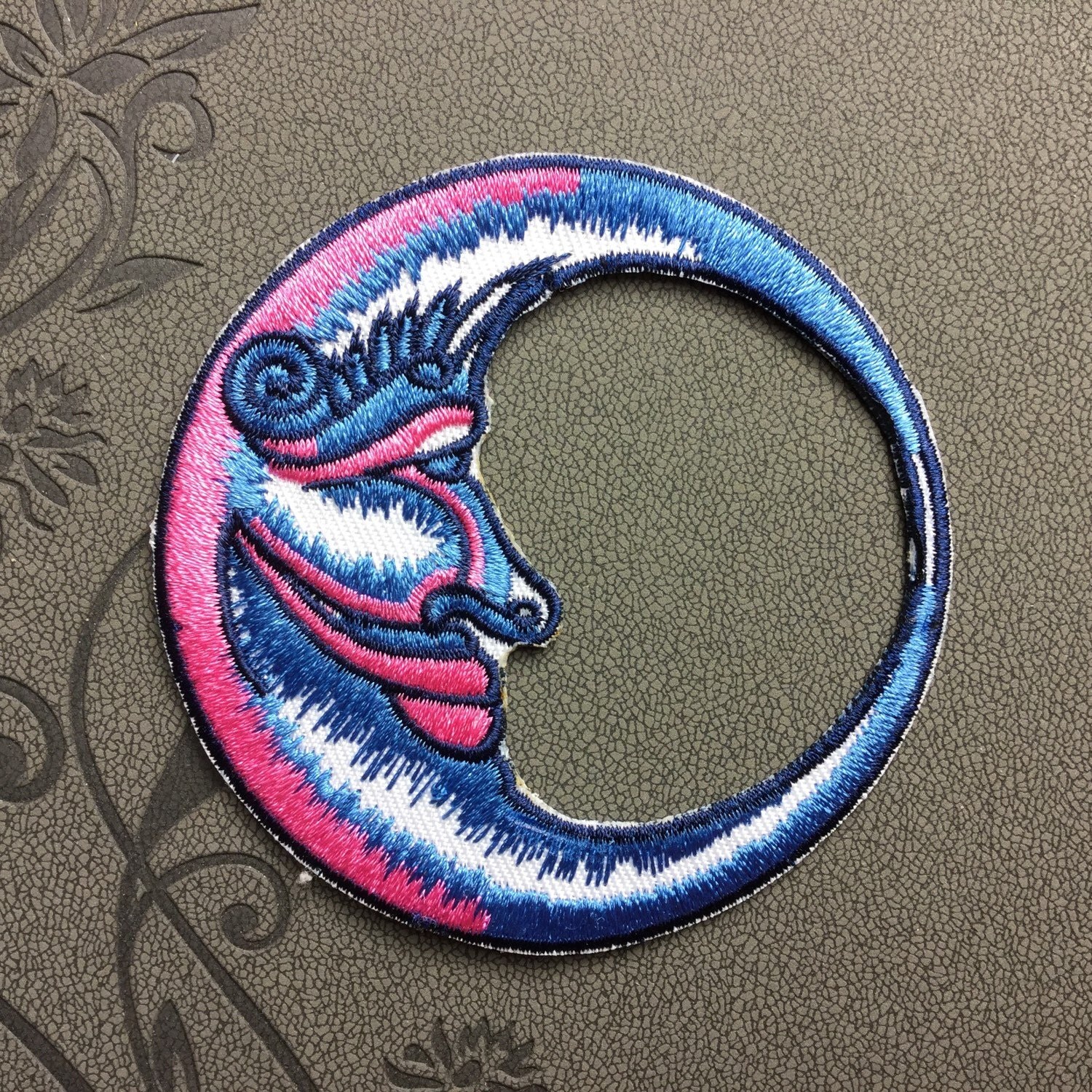 Blue moon patches iron on patches Sew on patches Punk patch fabricool