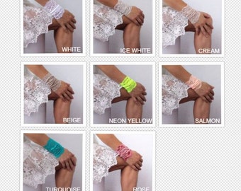 WRIST CUFF, lace wrist cuff, thick wide lace jewelry, lace arm band, Tattoo Cover Up, Bohemian Wristband,