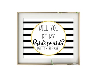 Will You Be My Bridesmaid Printable - Will You Be My Maid Of Honor - Bridesmaid Proposal Card - Maid Of Honor Invite - Bridesmaid Invite