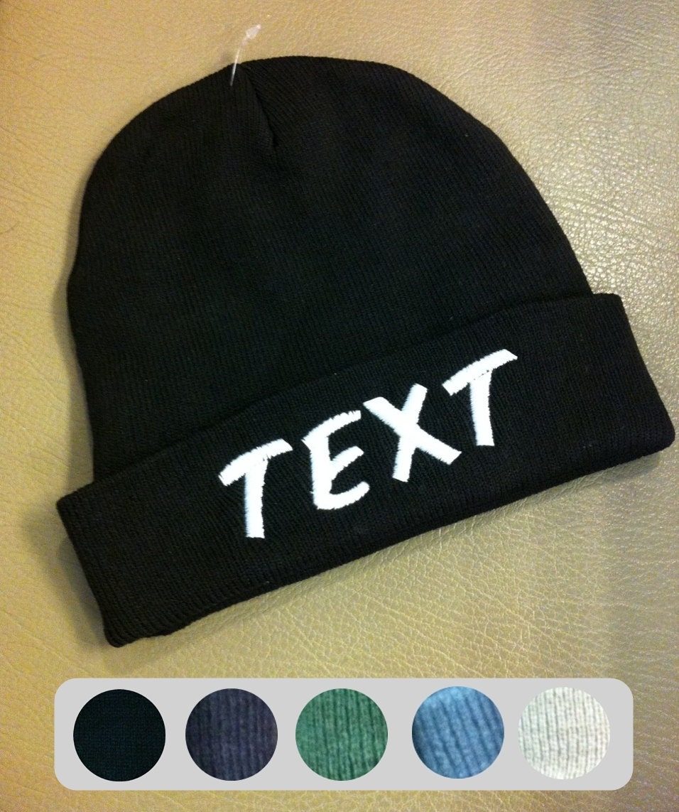 Custom Beanie Hats no minimum needed embroideried logo or