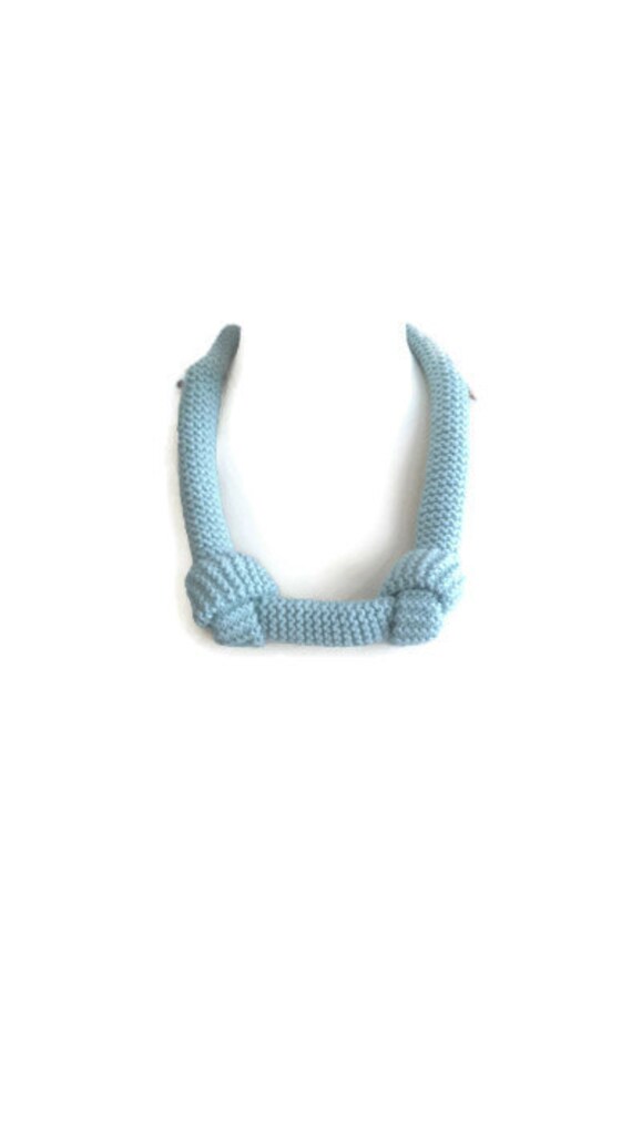 Necklace hand knitted necklace knotted wool necklace