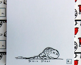 Sticky Note Pad - Small Brain Dead - Post it Notes