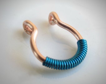 fake septum ring - fake nose ring - faux septum ring - fake piercing - faux septum