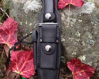 Made for your knife ~ Bushcraft Knife Sheath Stone Pouch
