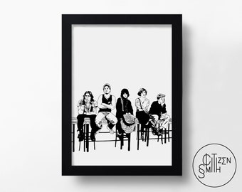 THE BREAKFAST CLUB - Sincerely Yours - John Hughes - Hand-Drawn Film Art Print/ Movie Poster