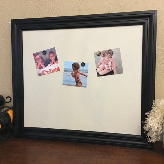 20x26 Message Board Natural Linen Wood Frame