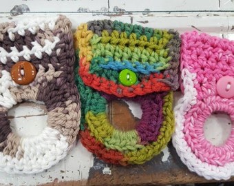 Crocheted towel hangers
