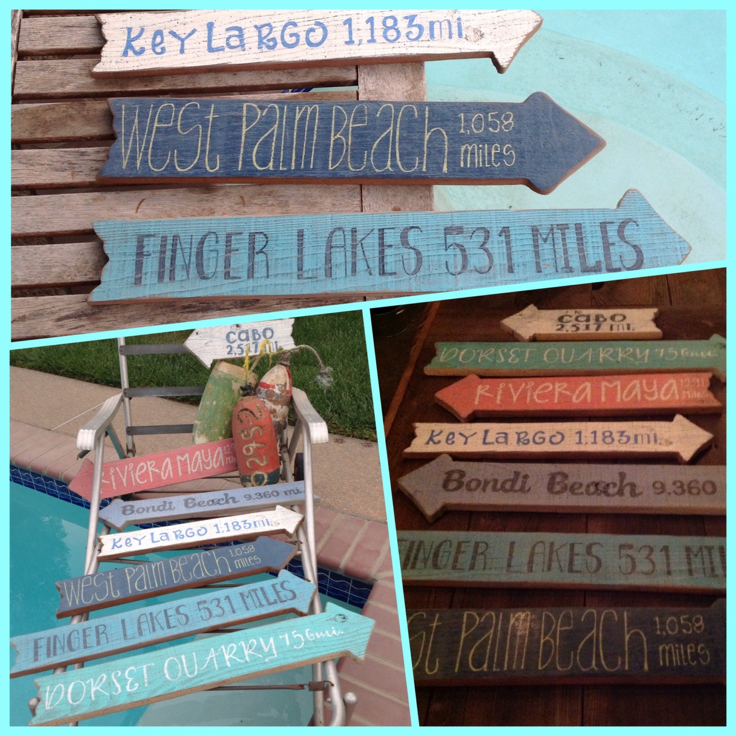 Beach Directional Signs Beach Signs Rustic Directional