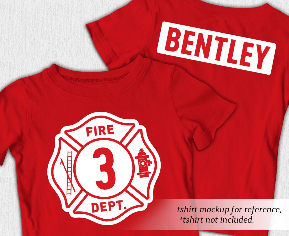 fireman birthday shirt