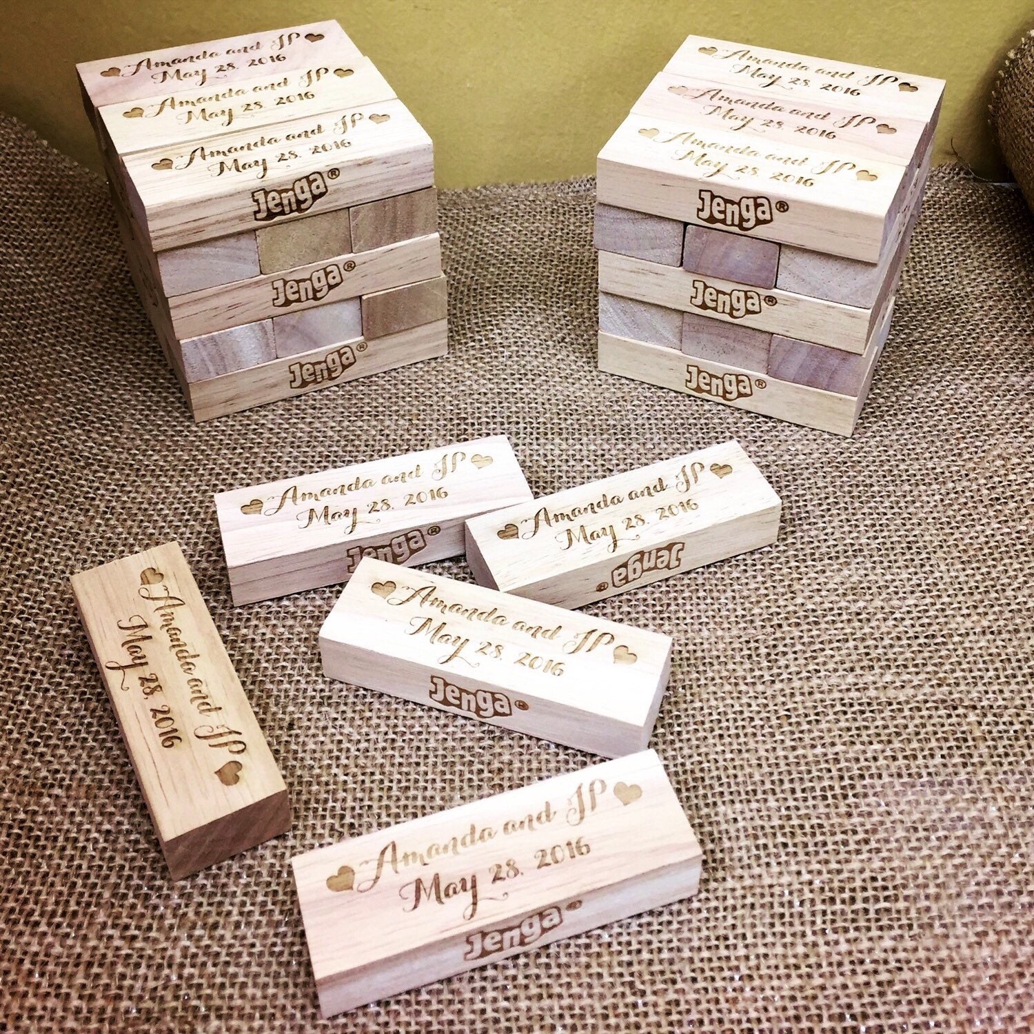 Jenga Guestbook Custom Jenga Guestbook Engraved by Guestbookery