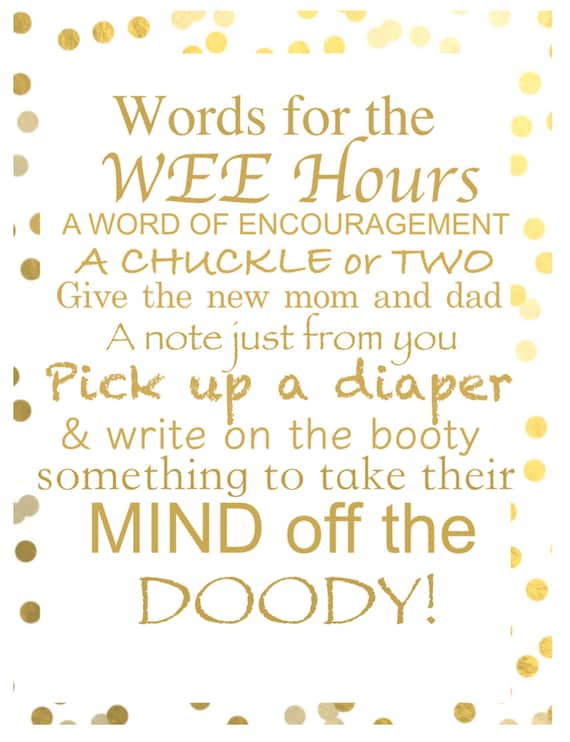 Words For The Wee Hours Free Printable