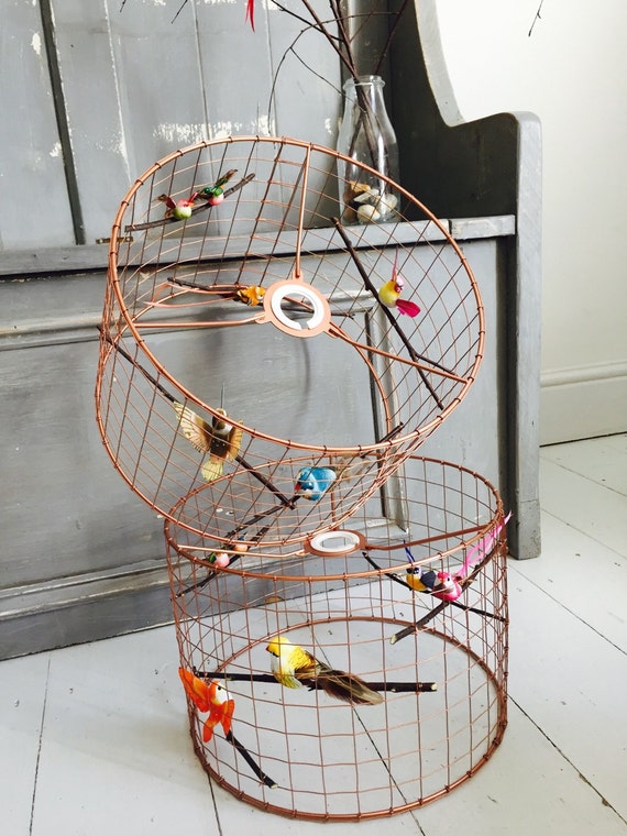 Copper Bird Cage Light / Lamp Shade / Chandelier standard