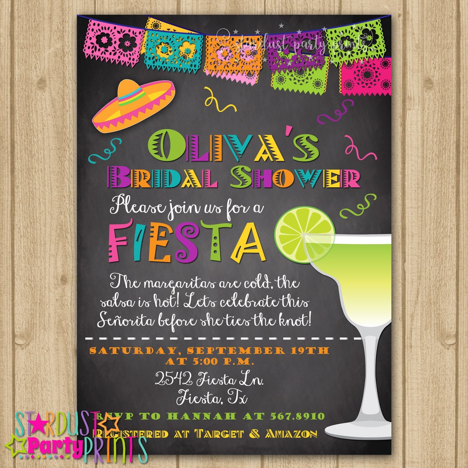 Fiesta Bridal Shower Invitation Bridal Shower Invitation