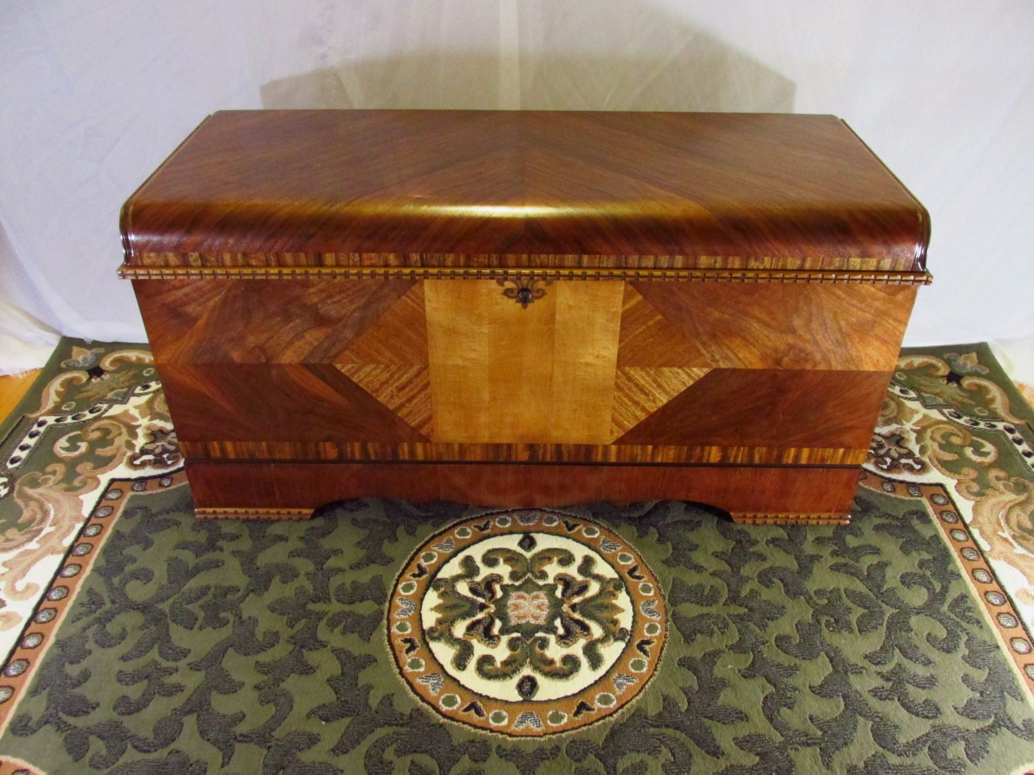 Restored 1946 Lane Cedar Chest With Waterfall Top Style No.