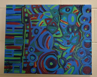 Original abstract acrylic painting