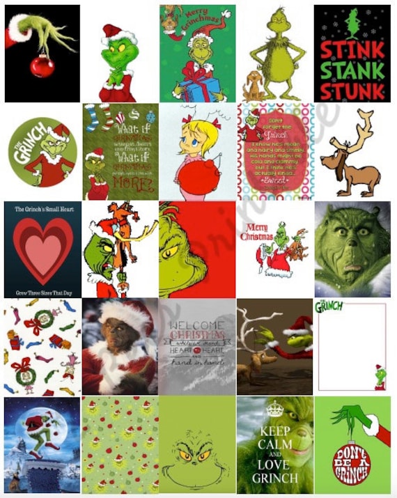 Printable Grinch Inspired Stickers for by 2BeesPlannerSupplies